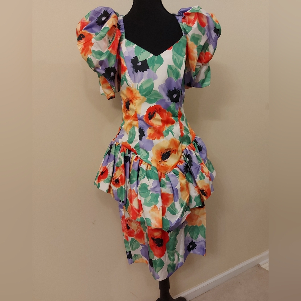 Vintage Elegant Floral Dress